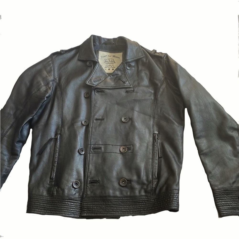 Von Dutch Luxury Genuine Leather Jacket – Size L – Premium Quality – Designer